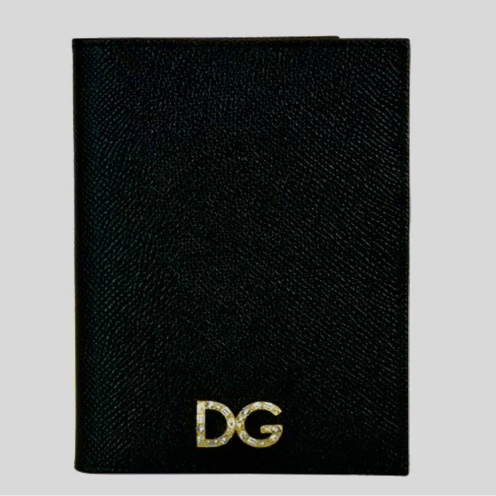 Authentic Dolce & Gabbana Black Passport Holder and Cards with DG in Gold - Picture 13 of 13